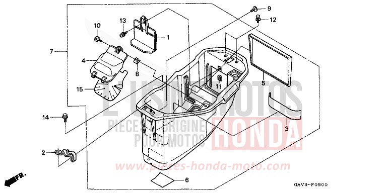 HANDGEPAECKFACH von CB1300 Super Bold'or ABS ANTONIO RED (R144) von 1995